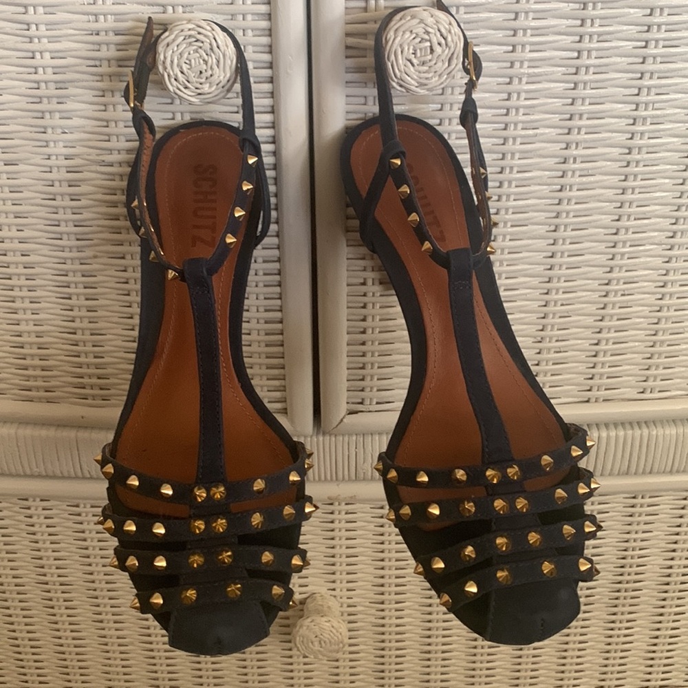 Schutz Mid Heel Sandal - Picture 2 of 7
